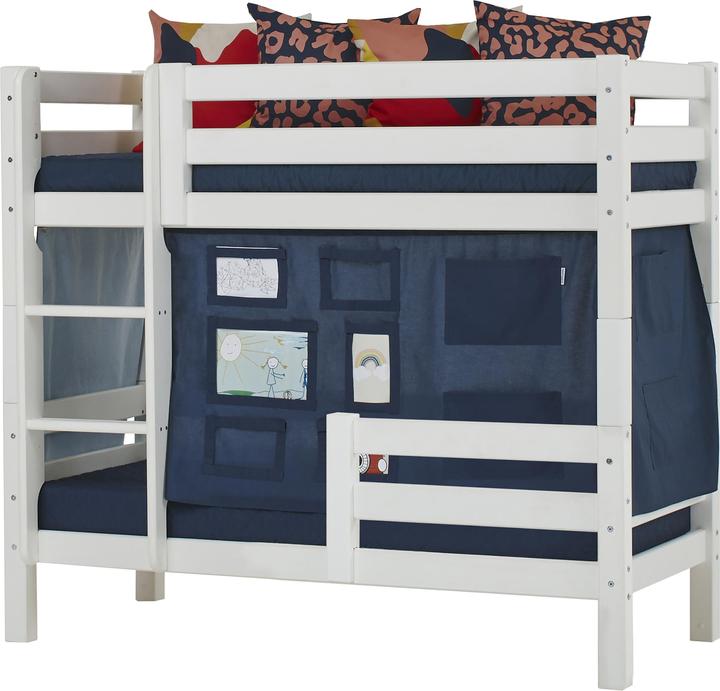 Image du produit Hoppekids ECO Luxury Lit superposé 70x160 cm avec deux barrières de sécurité, blanc (70 x 160 cm)