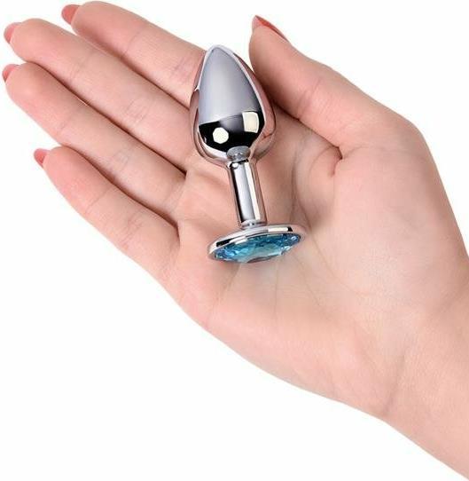 Productafbeelding Toyfa Silberner Analstöpsel Metall, mit einem topasfarbenen Edelstein