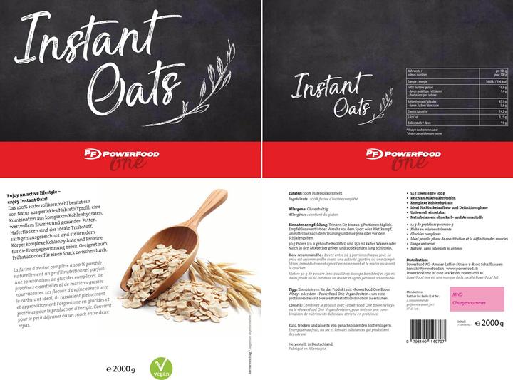 Image du produit Powerfood Oats instantanés (2000 g)