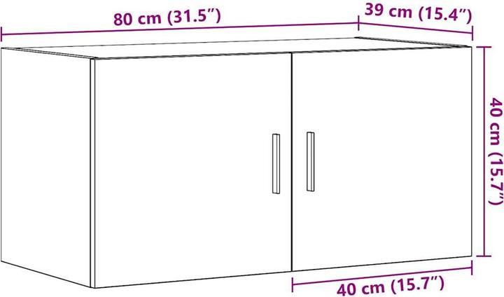 Immagine prodotto VidaXL Wandschrank -Optik (80 x 39 x 40 cm)