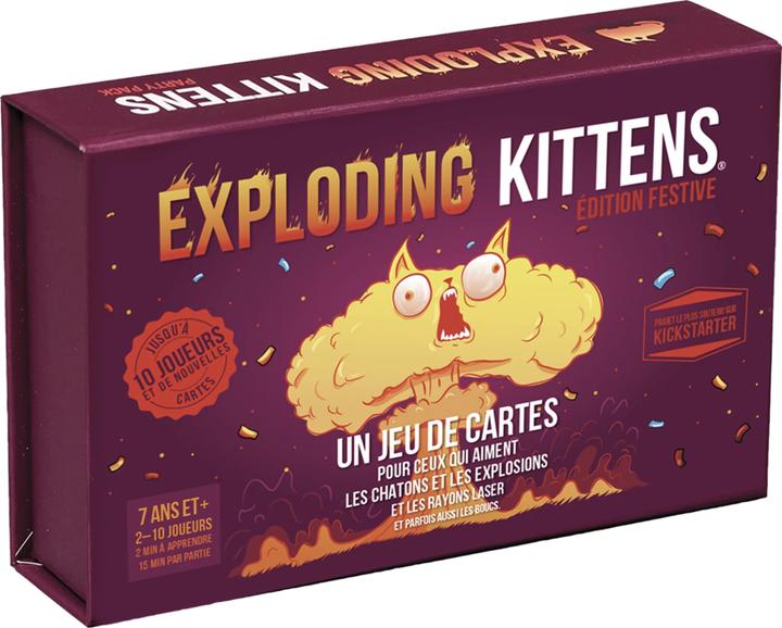 Produktbild Asmodée Tischspiel Asmodee Exploding Kittens: Festive Edition (Französisch, 2 - 8 Spieler)