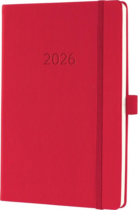Sigel Wochenkalender 2026 C2664 1W/2S rot 21.3x14.8cm (A5, 1 semaine / 2 pages)