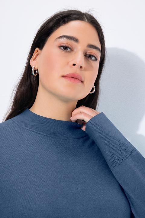 Produktbild Ulla Popken Pullover, Stehkragen, Langarm, Rippbündchen (62)