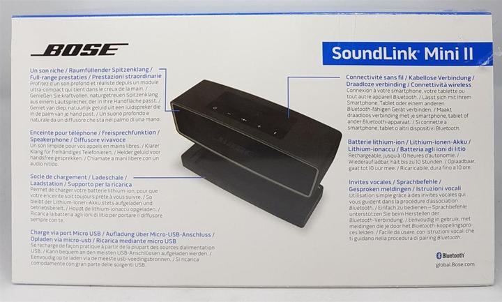 Actual product image Bose SoundLink Mini II (10 h, Rechargeable battery operated, Electrical connection)