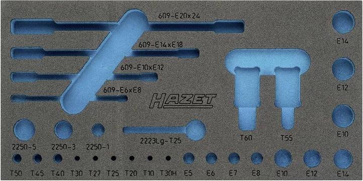 Actual product image HAZET 2C soft foam insert 163-345L