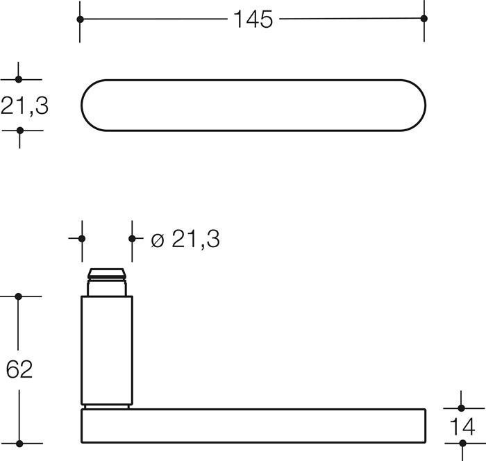Produktbild Hewi Rosettengarnitur 270XAH01.130 Edelstahl rund PZ DIN links / rechts D/D (Türgarnitur)