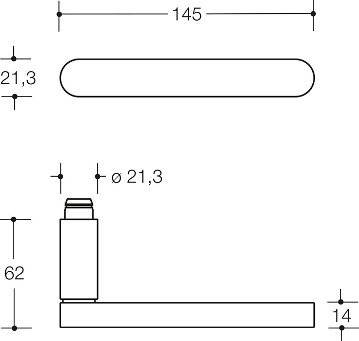 Produktbild Hewi Rosettengarnitur 270XAH01.130 Edelstahl rund BB DIN links / rechts D/D (Türgarnitur)