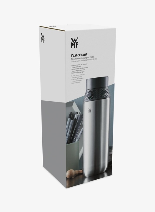 Actual product image WMF Drinking bottle Cromargan 0.75 l, blacksilver (0.75 l)