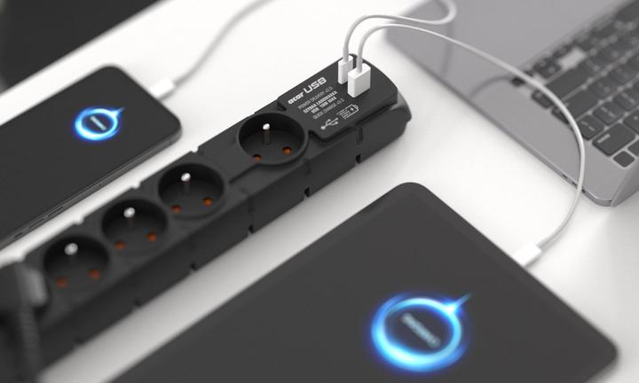 Image du produit Acar Surge Protector S6 USB A+C 6x French Pd (6x, CEE 7/16, 3 m)