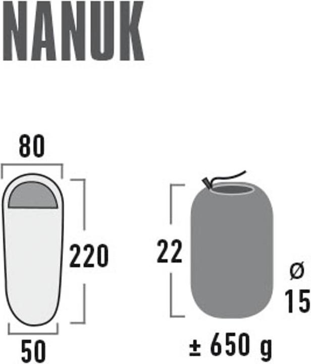 Produktbild High Peak Nanuk Fleece Sleeping Bag (220 cm)