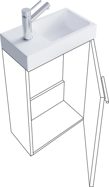 Image du produit VCM 2-pièces lavabo Slito étroit noir