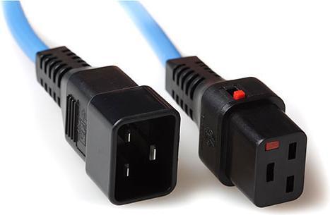 Image du produit Iec Lock Câble de connexion 230V C19 verrouillable - C20 bleu 1.00 m (1 m)
