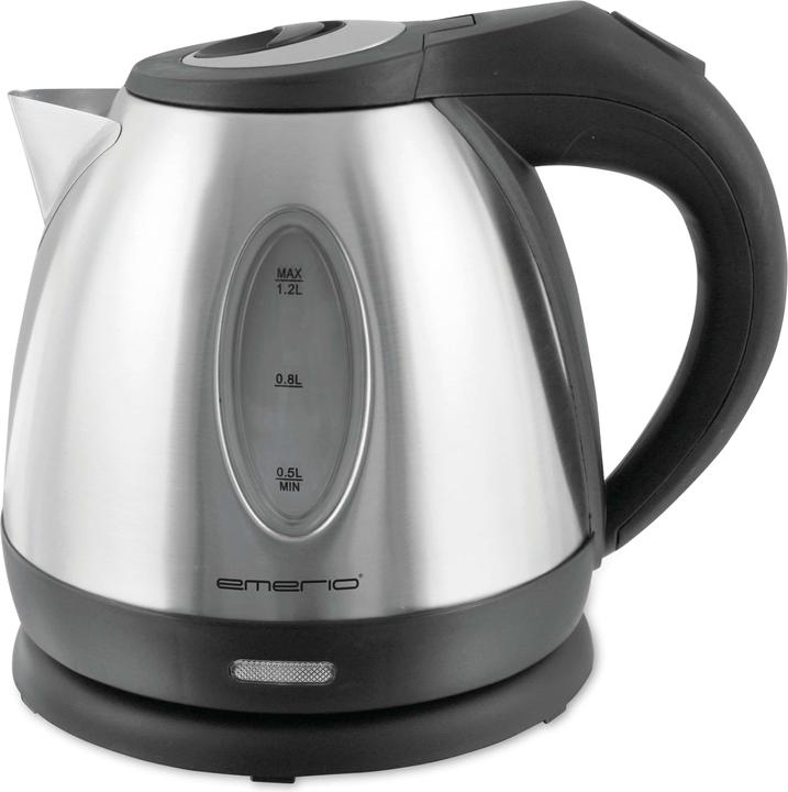 Immagine prodotto Emerio Bollitore, 1,2L, acciaio inox, indicatore del livello dell'acqua (1.20 l, Spina UE)