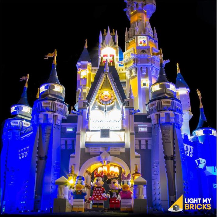 Actual product image Light my bricks LED Light Set for LEGO The Disney Castle