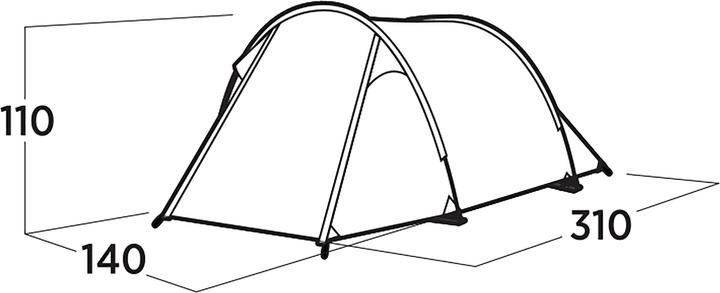Produktbild Easy Camp Tunnelzelt Hemsedal 2 (olivgr?n, Modell 2025) (Tunnelzelt, 3 kg, 2 Personen)
