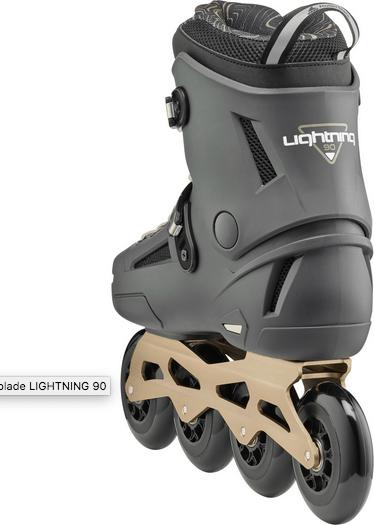 Produktbild Rollerblade Inline Skate Lightning 90mm - Black / Red Colors: Anthracite/Taupe-45 (45.5, 46)