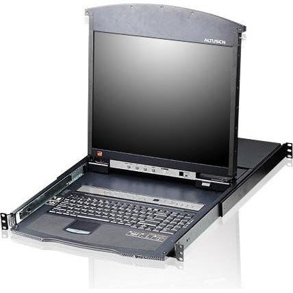 Aten 8 Port RJ45 KVM & Dual rail, KVM Switch, Schwarz