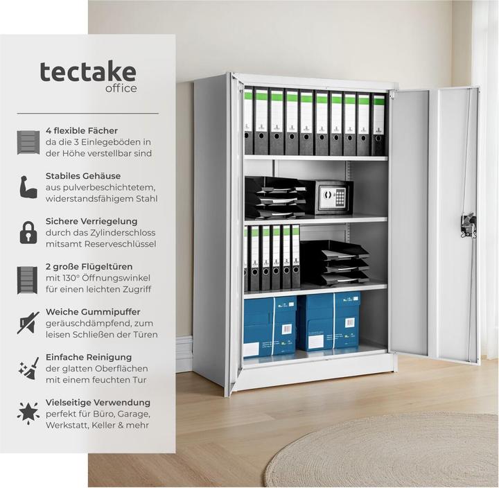 Actual product image tectake Filing cabinet (90 x 40 x 140 cm)