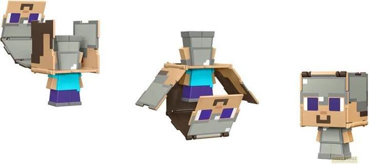 Minecraft Flippin' Figure Steve + Iron Armor Steve