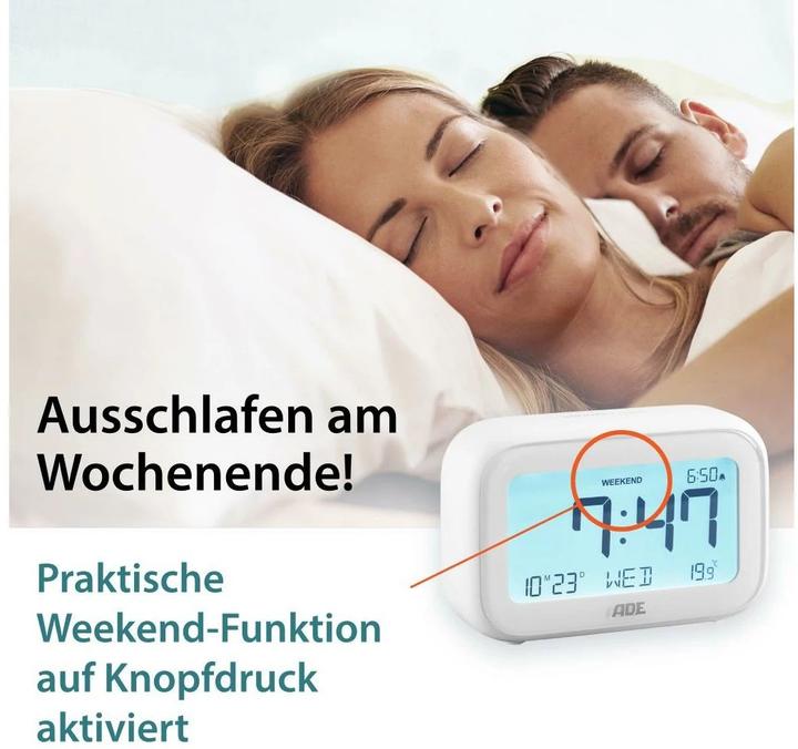 Actual product image ADE Digital alarm clock with temperature display
