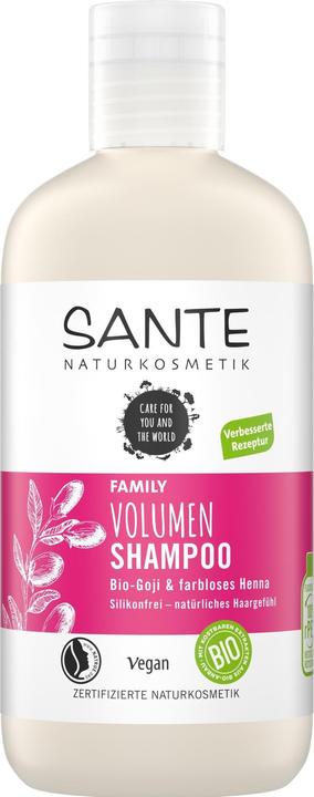 Sante Family Volumen Shampoo Bio-Goji & farbloses Henna (250 ml, Flüssiges Shampoo)