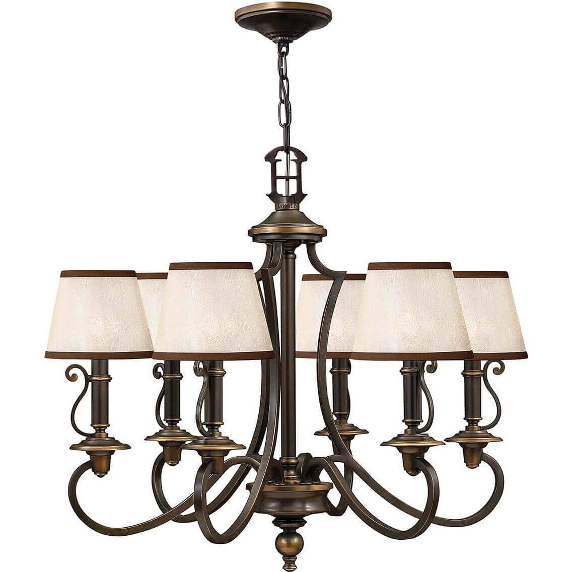 Elstead Lighting, Kronleuchter, Plymouth Kronleuchter E14 6-fach Ältere Bronze (70.50 cm)