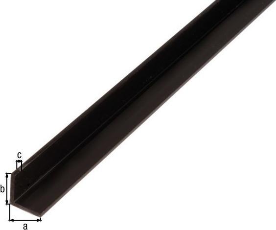 Actual product image Kaiserthal Angle profile PVC black 20x20x1.5 mm, 2 m