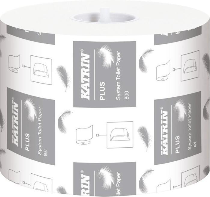 Image du produit Katrin Papier hygiénique Plus System, 2-lg, blanc, 800 feuilles, pour le distributeur de papier hygiénique (1 x)