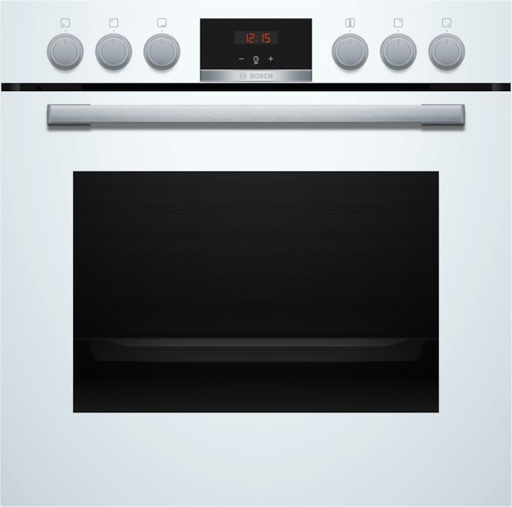 Bosch Hausgeräte Série 4, Cuisinière encastrable, 60 x 60 cm, Blanc, HEA513BW3