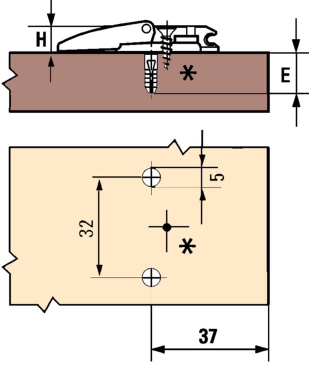 Produktbild Blum Kreuzmontageplatten CLIP Eckmontage