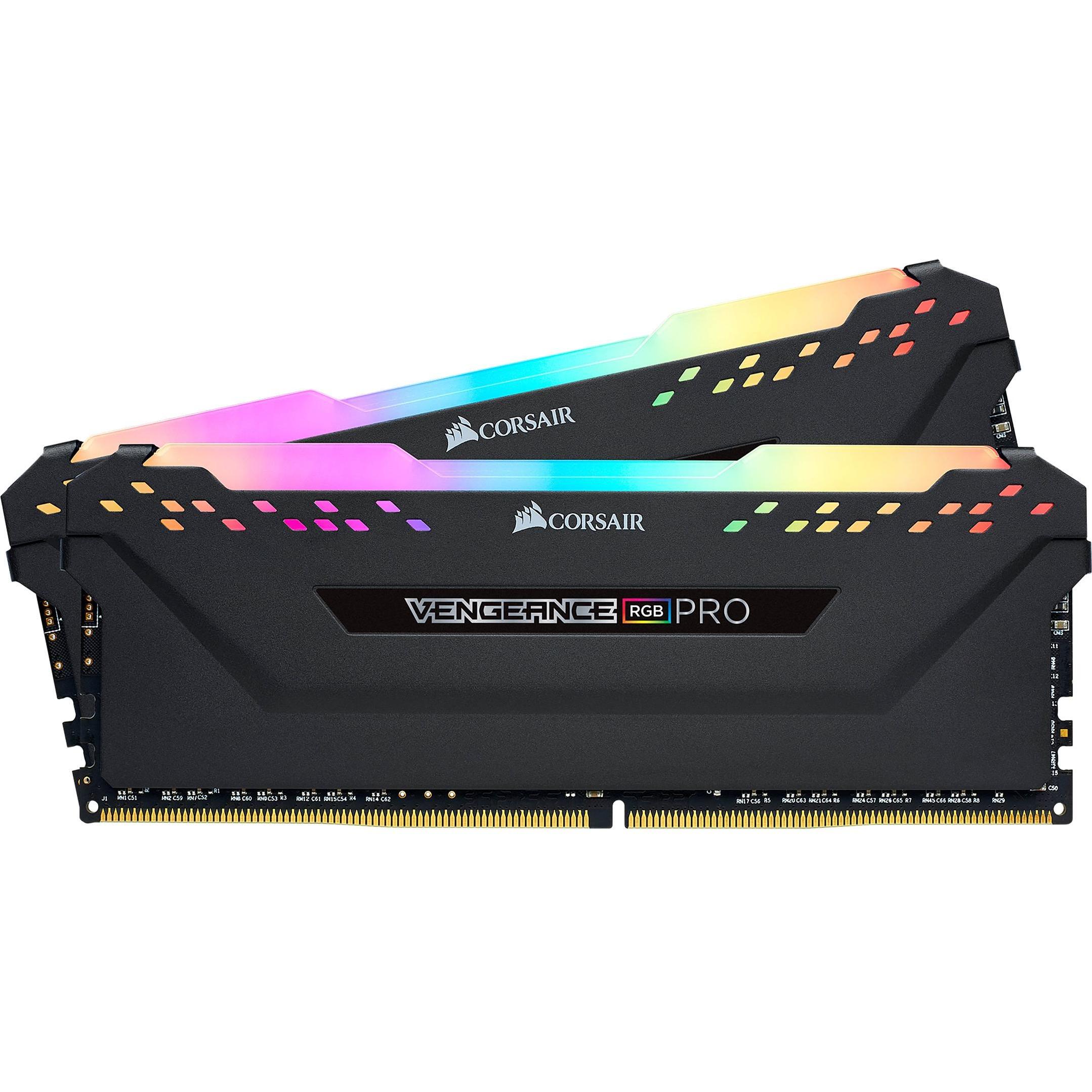 Corsair Modulo di memoria Vengeance CMW16GX4M2E3200C16-TUF 16 GB 2 x 8 GB DDR4 3200 MHz (2 x 8GB, 3200 MHz, DDR4-RAM, DIMM), Memoria RAM, Nero