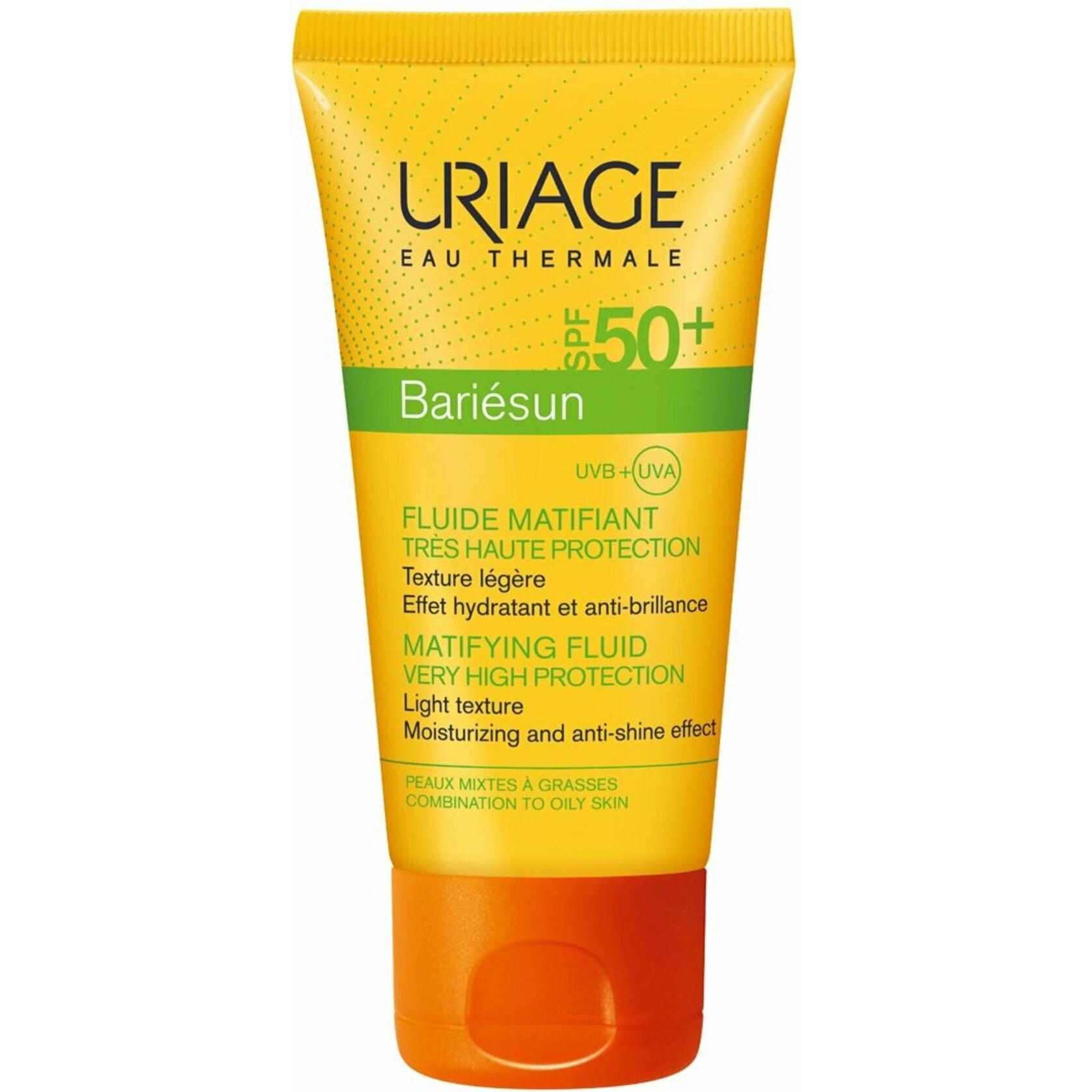 Uriage , Sonnencreme, Bariésun Matt Fluid Lsf50 (Sonnencreme Gesicht, Spf 50+, 50 Ml)