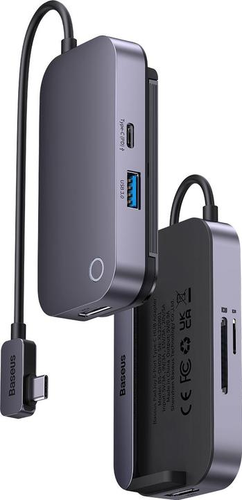 Actual product image Baseus PadJoy 6-Port Type-C HUB Adapter Dark gray (USB-C, 6 ports)
