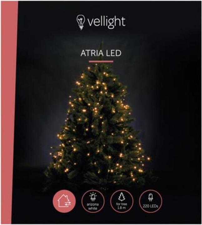 Actual product image Vellight Atria LED - for trees of 1.8 m - 220 LEDs - Arizona white (pale orange) - green cable - 24 V (1.80 m)
