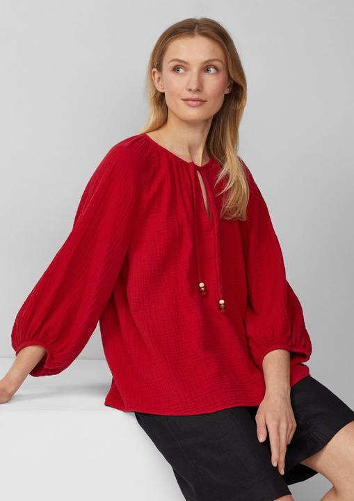 Immagine prodotto s.Oliver Bluse Musselin-Bluse mit Raglanärmeln und Raffung (32)