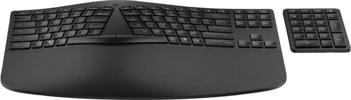 Immagine prodotto HP 960 BLK Tastiera ergonomica senza fili GR (P) (DE, Senza fili)