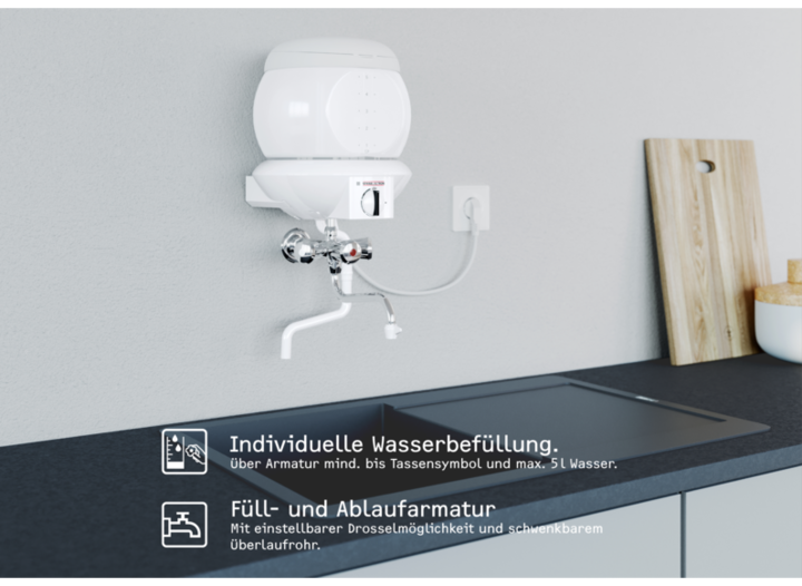 Produktbild Stiebel Eltron EBK 5 GA Kochendwassergerät, Glas, 5 Liter, Chromarmatur