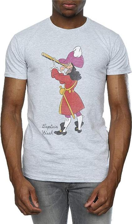 Actual product image Disney Mens Classic Captain Hook Heather T-Shirt (M)