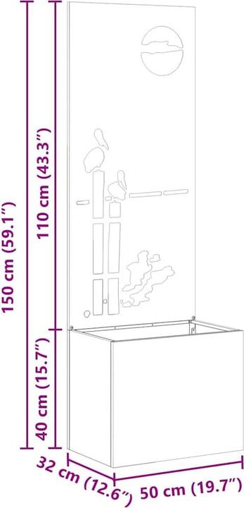 Produktbild vidaXL Gartensichtschutz (50 cm)