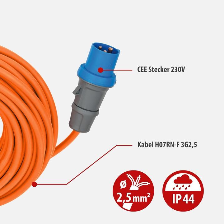 Actual product image Brennenstuhl Camping extension cable (25 m, CEE 16/3)