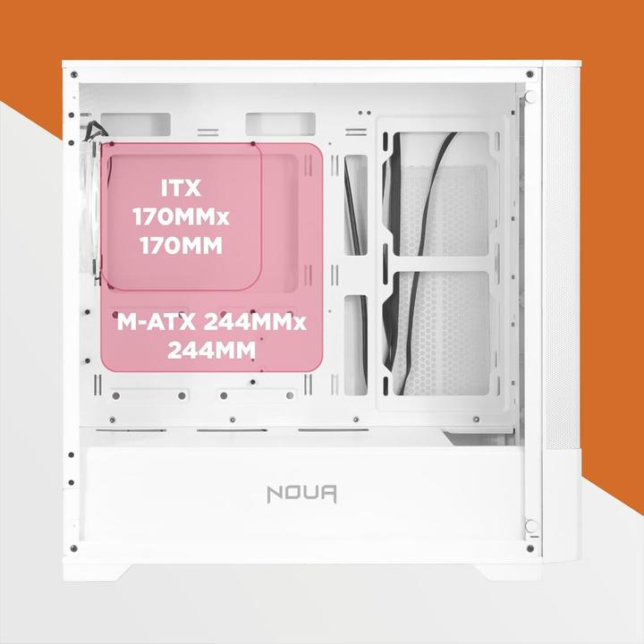 Actual product image Noua Phobia L111 White Micro ATX Case (mATX, Mini-ITX)