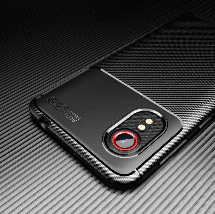 Productafbeelding Screenguard Samsung Galaxy Xcover 5 Hoesje Carbon Design TPU Case (Samsung Galaxy Xcover 5)