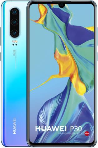 Produktbild Huawei P30 (128 GB, Breathing Crystal, 6.10", Hybrid Dual SIM, 40 Mpx, 4G)