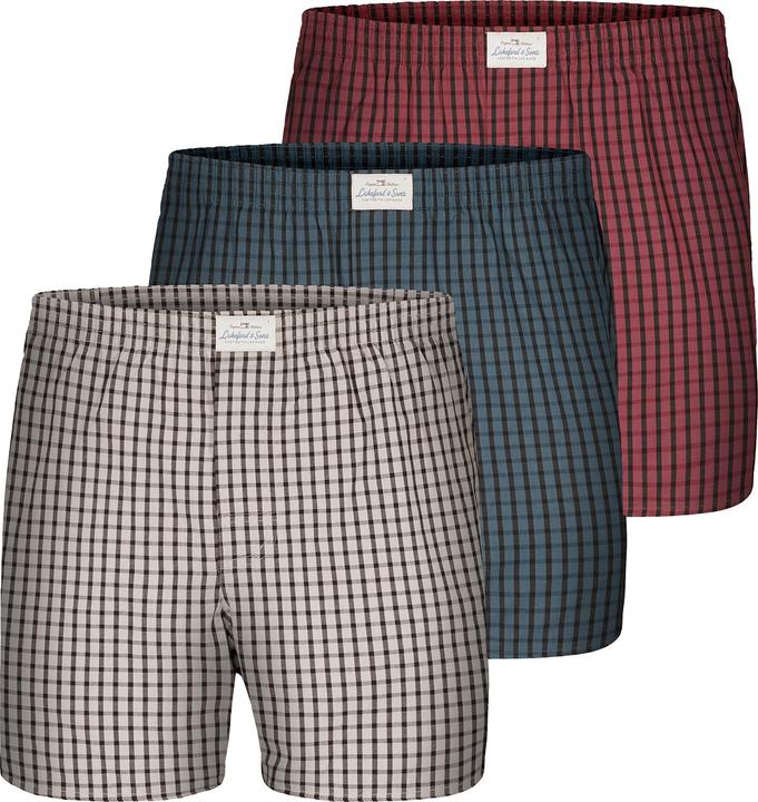 Immagine prodotto Lakeford & Sons Boxer Web confezione da 3 pezzi "Checks (XL, confezione da 3)