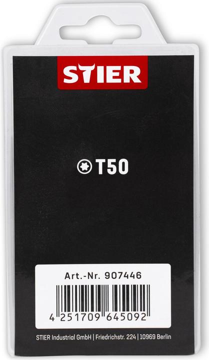 Actual product image Stier TORX® bit bulk pack T50