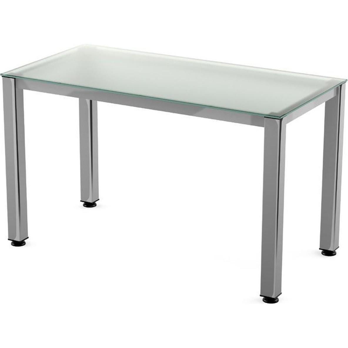 Rocada, Schreibtisch, Schreibtisch Executive BxTxH 120x60x73cm Gestell verchromt Platte Glas satiniert (120 x 60 x 73 cm...