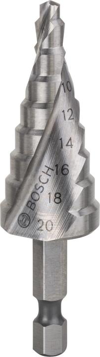 Produktbild Bosch Professional Zubehör Stufenbohrer HSS, Sechskantschaft, 4 - 20 mm, 1/4-Zoll, 70,5 mm, 9 Stufen (4 - 20)
