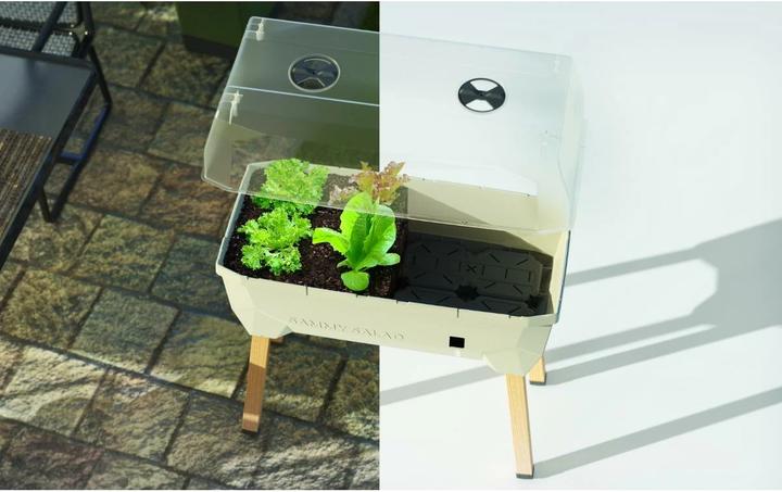 Actual product image Gusta Garden Raised Bed SAMMY SALAD Starter Set, Light Gray