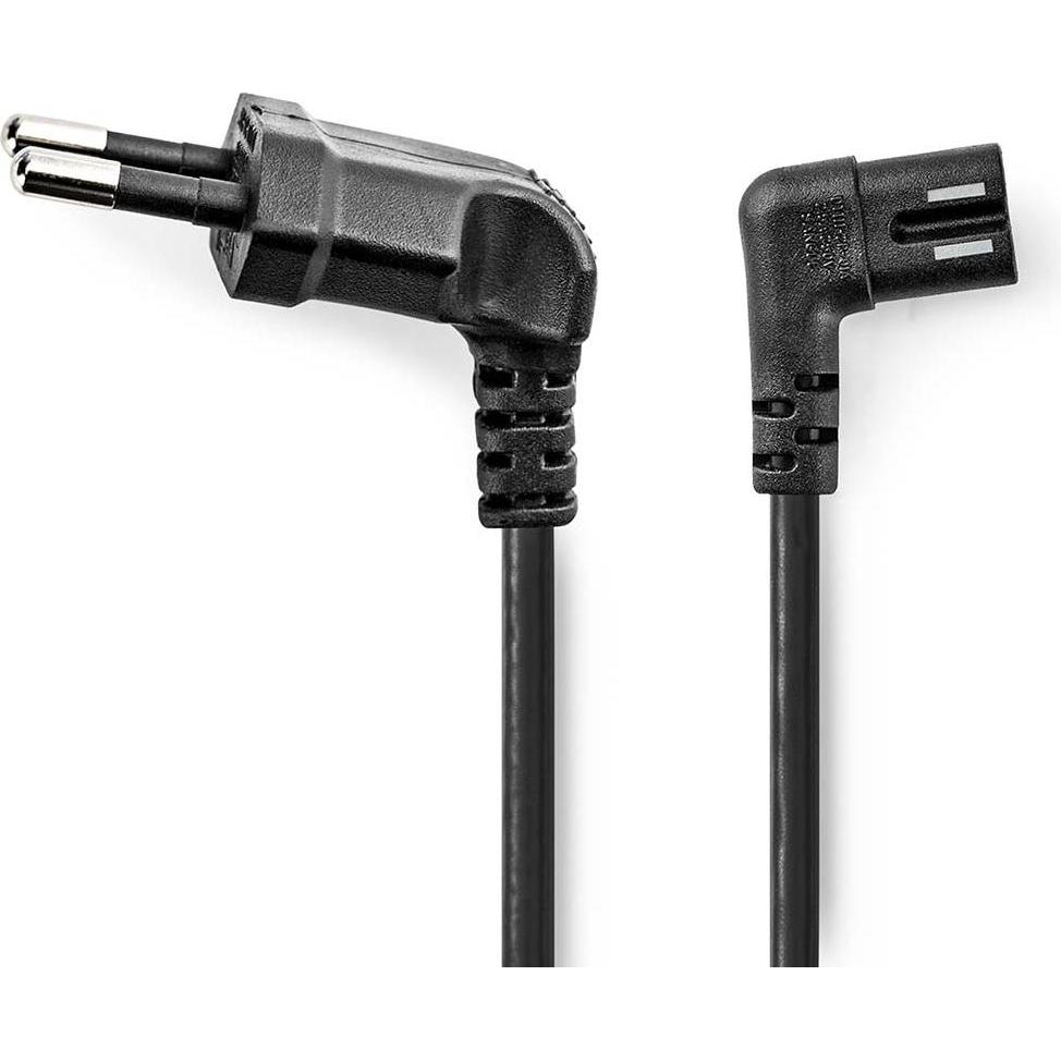 Nedis, Stromkabel, Stromkabel Euro Männlich IEC-320-C7 Abgewinkelt Links abgewinkelt Vernickelt 5.00 (5 m)