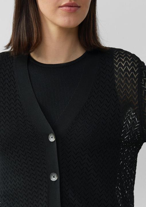 Produktbild S.Oliver Strickjacke Ajour-Strickjacke aus Viskosemix (36)